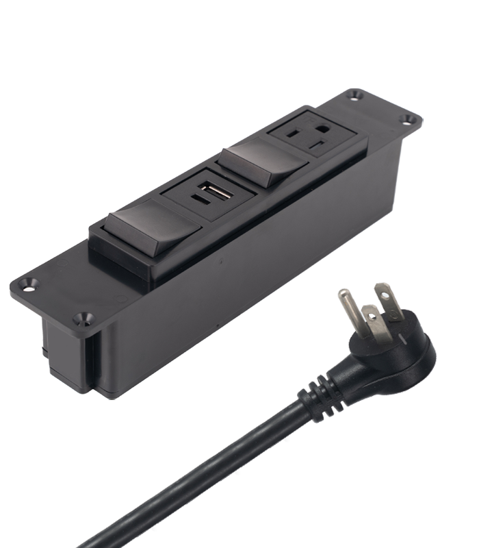 Concealed unit plug + double switch