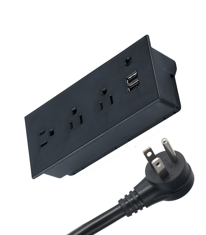 嵌入美式插排+USB